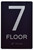 Floor Number Sign-Tactile Signs 7TH Floor Sign-Tactile Signs Floor Number Sign-Tactile Signs 7TH Floor Sign-Tactile Signs