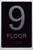 Floor Number Sign-Tactile Signs 9TH Floor Sign-Tactile Signs