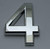 Apartment Number Sign/Mailbox Number Sign, Door Number Sign. Number 4