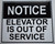 Notice Elevator is Out of Service Hpd Sign