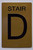 Stair D Sign-Tactile Signs - Gold
