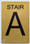 Stair A Sign-Tactile Signs - Gold