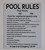Pool Rules and Pool Hours SIGNAGE