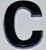Apartment Number Sign/Mailbox Number Sign, Door Number Sign. Letter C