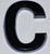 Apartment Number Sign/Mailbox Number Sign, Door Number Sign. Letter C