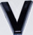 Apartment Number Sign/Mailbox Number Sign, Door Number Sign. Letter V