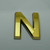 Apartment Number Sign/Mailbox Number Sign, Door Number Sign. Letter N Gold