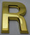 Apartment Number Sign/Mailbox Number Sign, Door Number Sign. Letter R Gold