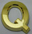 Apartment Number Sign/Mailbox Number Sign, Door Number Sign. Letter Q Gold