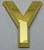 Apartment Number Sign/Mailbox Number Sign, Door Number Sign. Letter Y Gold