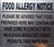 Food Allergy Notice DOB SIGN