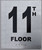 11TH Floor Sign