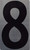 House Number Sign/Apartment Number Sign- Eight