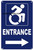 ACCESSIBLE Entrance Arrow Right Sign-Tactile Signs