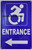 ACCESSIBLE Entrance Arrow Left BUILDING SIGN