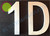 Apartment Number 1D Sign/Mailbox Number Sign, Door Number Sign.