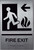 FIRE EXIT Left Arrow Sign-Tactile Signs FIRE EXIT Left Arrow Sign-Tactile Signs