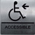 ACCESSIBLE Left Arrow Sign-Tactile Signs