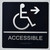ACCESSIBLE Right Arrow Sign-Tactile Signs