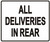 ALL DELIVERIES IN REAR SIGN-WITHOUT IMAGE