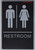 Unisex Restroom DOB SIGN Braille DOB SIGN with Raised Tactile Graphics and Letters