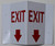 EXIT Arrow Down 3D Projection Sign/EXIT Arrow Down Hallway SIGNAGE