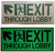 Exit Through Lobby UP Left Sign