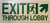 Exit Through Lobby UP Right Arrow  Fire Department Sign