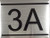 APARTMENT NUMBER DOB SIGN -3A -BRUSHED ALUMINUM
