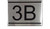 APARTMENT NUMBER SIGN -3B -BRUSHED ALUMINUM