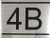 APARTMENT NUMBER SIGN -4B -BRUSHED ALUMINUM