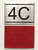 APARTMENT NMBER HPD SIGN -4C -BRUSHED ALUMINUM
