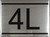 APARTMENT NUMBER HPD SIGN -4L -BRUSHED ALUMINUM