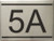 APARTMENT NUMBER DOB SIGN -5A -BRUSHED ALUMINUM