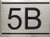 APARTMENT NUMBER SIGN -5B -BRUSHED ALUMINUM
