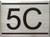 APARTMENT NUMBER SIGN -5C -BRUSHED ALUMINUM
