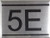 APARTMENT NUMBER BUILDING SIGN-5E -BRUSHED ALUMINUM