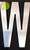 Aluminum Letter W BUILDING SIGN
