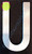 Aluminum Letter U HPD SIGN