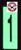 PHOTOLUMINESCENT DOOR NUMBER 1 DOB SIGN HEAVY DUTY / GLOW IN THE DARK "DOOR NUMBER ONE" DOB SIGN HEAVY DUTY