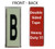 PHOTOLUMINESCENT DOOR NUMBER B BUILDING SIGNHEAVY DUTY / GLOW IN THE DARK "DOOR NUMBER" BUILDING SIGNHEAVY DUTY