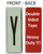 PHOTOLUMINESCENT DOOR NUMBER Y SAFETY SIGNHEAVY DUTY / GLOW IN THE DARK "DOOR NUMBER" SAFETY SIGNHEAVY DUTY