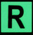 Glow in dark Number R SIGNAGE The Liberty Line