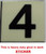 PHOTOLUMINESCENT DOOR NUMBER 4 SIGNAGE