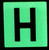 PHOTOLUMINESCENT DOOR NUMBER H SIGNAGE