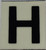 PHOTOLUMINESCENT DOOR NUMBER H SIGN