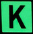 PHOTOLUMINESCENT DOOR NUMBER K SIGNAGE