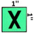 PHOTOLUMINESCENT DOOR NUMBER X DOB SIGN