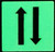 GLOW IN DARK UPWARDS AND DOWNWARDS ARROW EMERGENCY MARKING SIGNAGE
