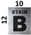 FLOOR NUMBER SignSTAIR B HPD SIGN